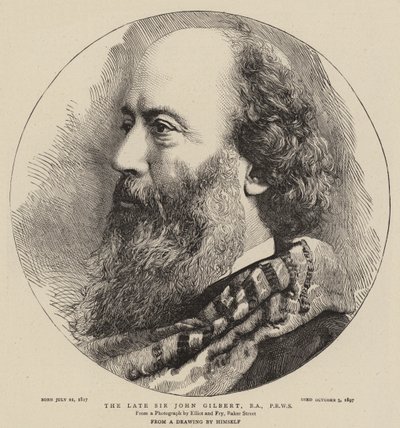 Der verstorbene Sir John Gilbert, RA, PRWS von English School